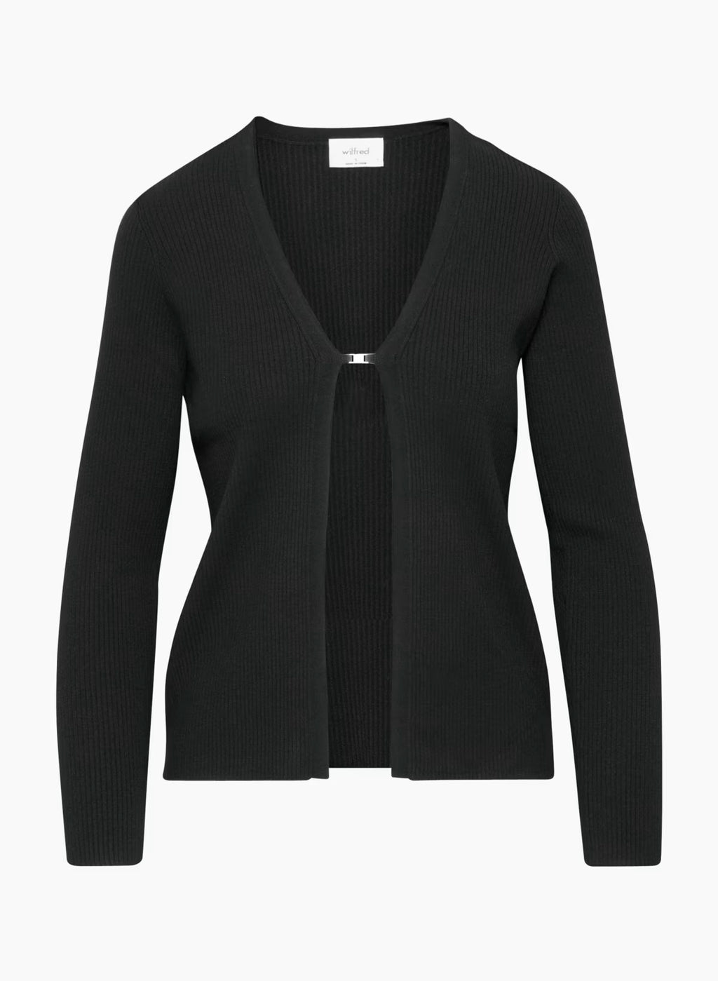 French Rayon V-neck Cardigan with lock