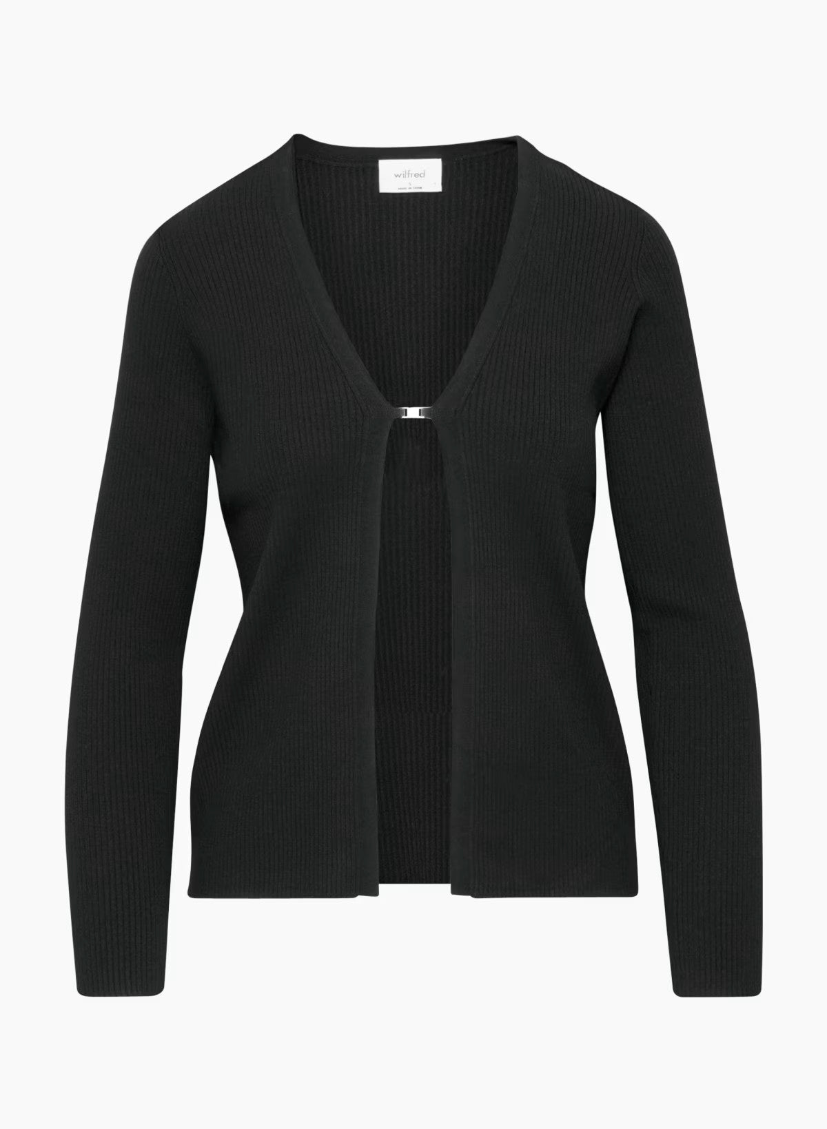 French Rayon V-neck Cardigan with lock