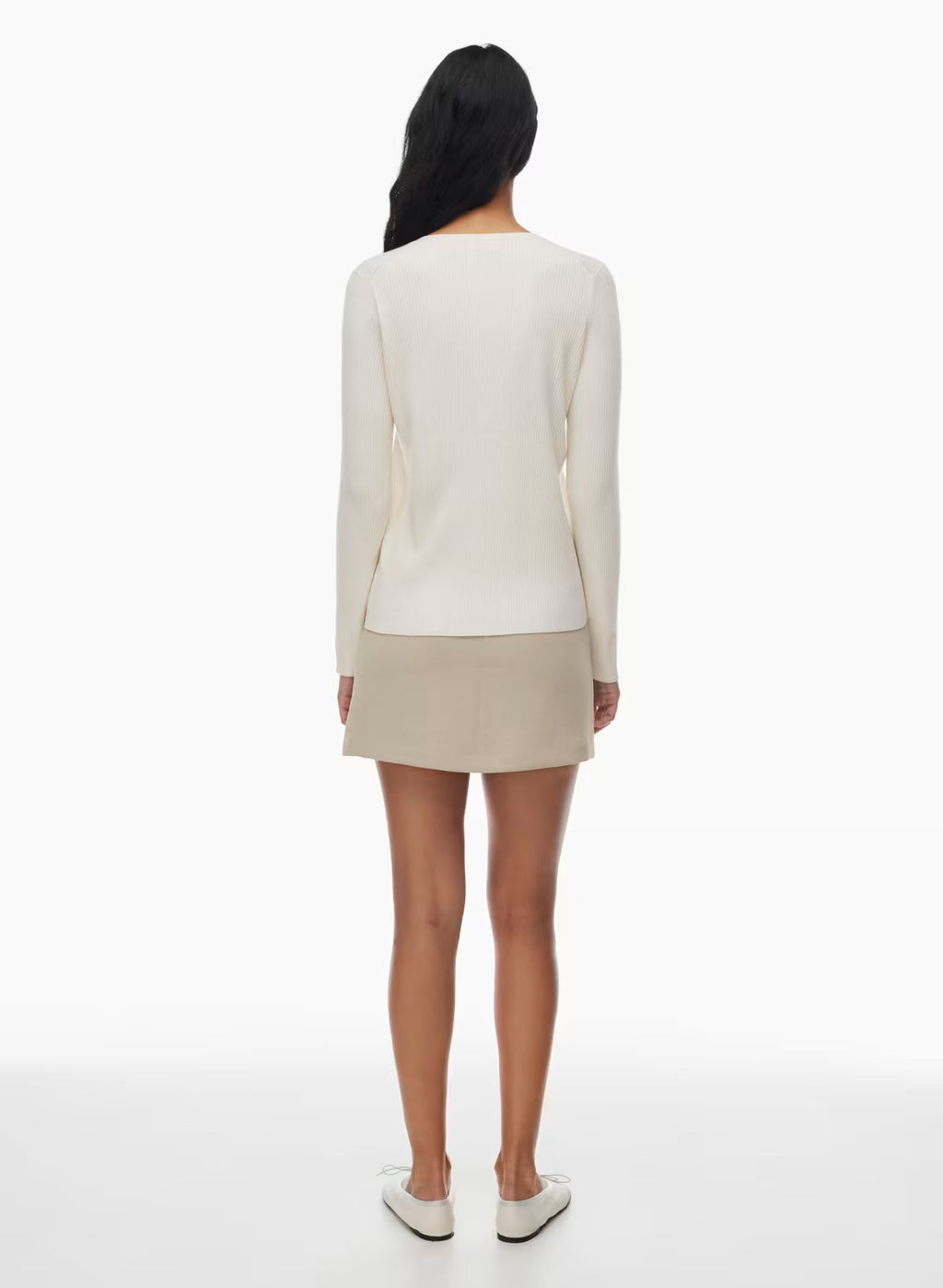 French Rayon V-neck Cardigan with lock