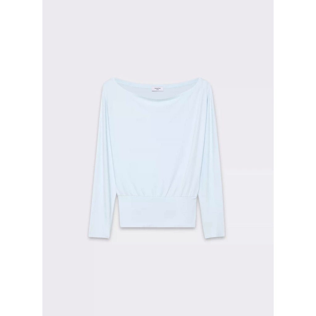Boat neck one-shoulder top