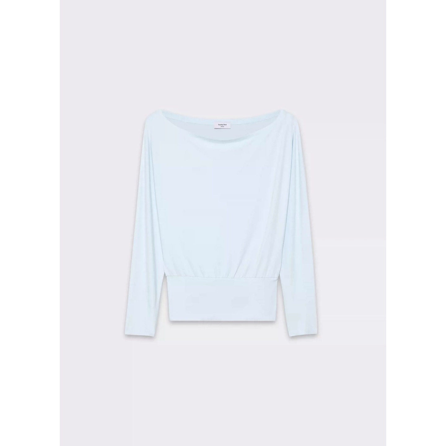 Boat neck one-shoulder top